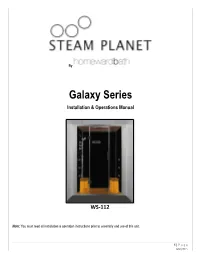 Galaxy Series Installation & Operations Manual