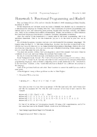 Homework 5: Functional Programming and Haskell