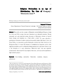 Religious Nationalism in an Age of Globalization: the Case of 1