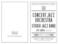 Studio Jazz Band Jeff Jarvis, Director