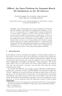An Open Platform for Semantic-Based 3D Simulations in the 3D Internet