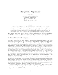 Holographic Algorithms
