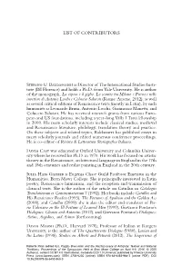 LIST of CONTRIBUTORS Stefano U