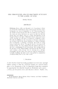 The Chronotope and Its Discursive Function in the Gospel of Luke