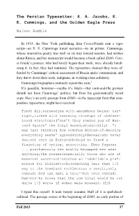 The Persian Typesetter: SA Jacobs, EE Cummings, and the Golden
