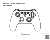Wireless Controller H510/H511 User Manual