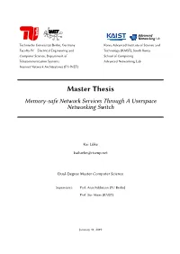 Memory-Safe Network Services Through a Userspace Networking Switch