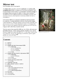 Mirror Test from Wikipedia, the Free Encyclopedia