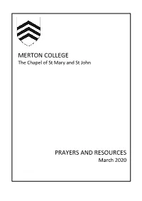 Prayers and Resources