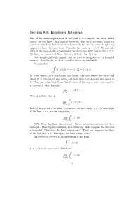 Section 8.8: Improper Integrals