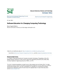 Software Education for Changing Computing Technology