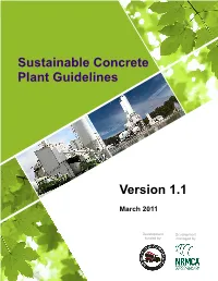 Sustainable Concrete Plant Guidelines Version