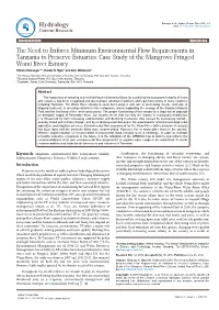 The Need to Enforce Minimum Environmental Flow Requirements in Tanzania to Preserve Estuaries: Case Study of the Mangrove-Fringe