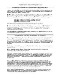 Understanding Your Form W-2 and Form 1042-S