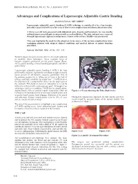 Advantages and Complications of Laparoscopic Adjustable Gastric Banding
