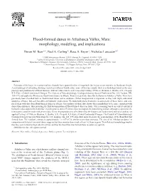 Flood-Formed Dunes in Athabasca Valles, Mars: Morphology, Modeling, and Implications