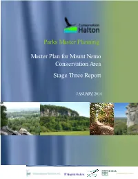 Master Plan for Mount Nemo Conservation Area Stage Three Report Parks Master Planning