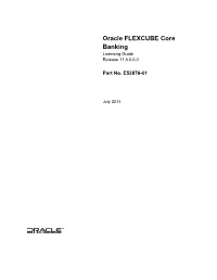Oracle FLEXCUBE Core Banking Licensing Guide Release 11.5.0.0.0
