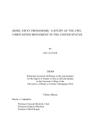 A Study of the Ewe Unification Movement in the United States