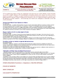 BEYOND NUCLEAR NON-PROLIFERATION Number 02