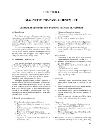 Chapter 6 Magnetic Compass Adjustment