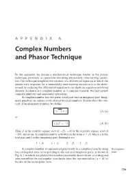 Complex Numbers and Phasor Technique