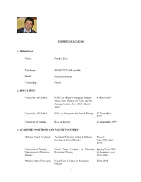 Curriculum Vitae