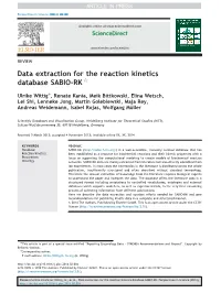 Data Extraction for the Reaction Kinetics Database SABIO-RK$
