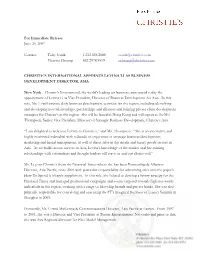 For Immediate Release June 25, 2007 Contact: Toby Usnik 1.212