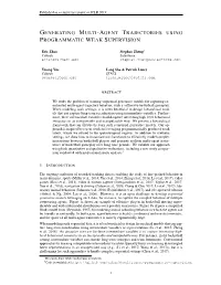 Generating Multi-Agent Trajectories Using Programmatic Weak