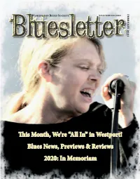 In” in Westport! Blues News, Previews & Reviews 2020: in Memoriam