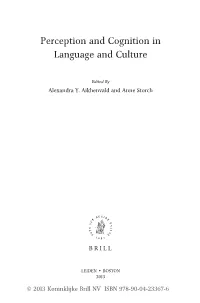 Perception and Cognition in Language and Culture