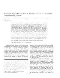 Reversible Signal Abnormalities in the Hippocampus and Neocortex After Prolonged Seizures