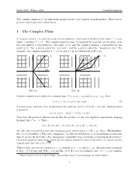 1 the Complex Plane