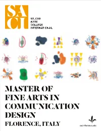 Master of Fine Arts in Communication Design