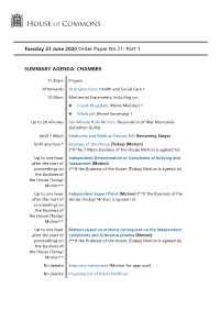 Order Paper for Tue 23 Jun 2020