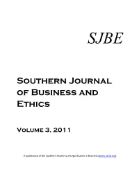 SJBE Volume 3 [2011]