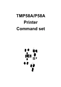 TMP58A/P58A Printer Command Set