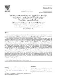 Transfer of Hexazinone and Glyphosate Through Undisturbed Soil Columns in Soils Under Christmas Tree Cultivation