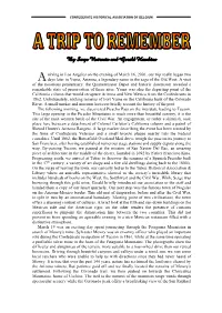 Trip Really Began Two a Days Later in Yuma, Arizona, a Legendary Name in the Saga of the Old West