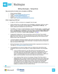 WE Day Washington – Talking Points