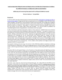 1 Implementing Global Pledge for Action by Religious Actors And