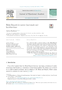 Hahn-Banach for Metric Functionals and Horofunctions