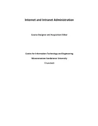 Internet and Intranet Administration