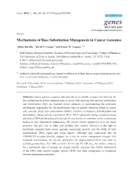 Mechanisms of Base Substitution Mutagenesis in Cancer Genomes