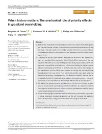 The Overlooked Role of Priority Effects in Grassland Overyielding