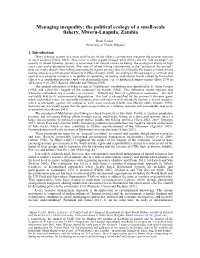 The Political Ecology of a Small-Scale Fishery, Mweru-Luapula, Zambia