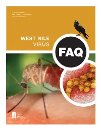 WEST NILE VIRUS ABOUT ASM Faqs STEERING COMMITTEE: Nicholas Komar, S.D