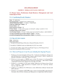 5.1 Project Name: Performance Based Resource Management and Load Balancing in Cloud. 5.1.1 Contributing Faculty Members 5.1.2 S