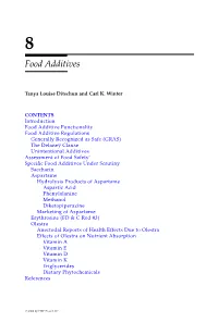 Chapter 8: Food Additives